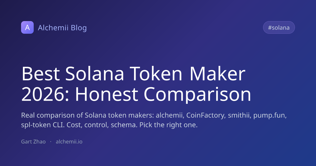 Best Solana Token Maker 2026: Honest Comparison