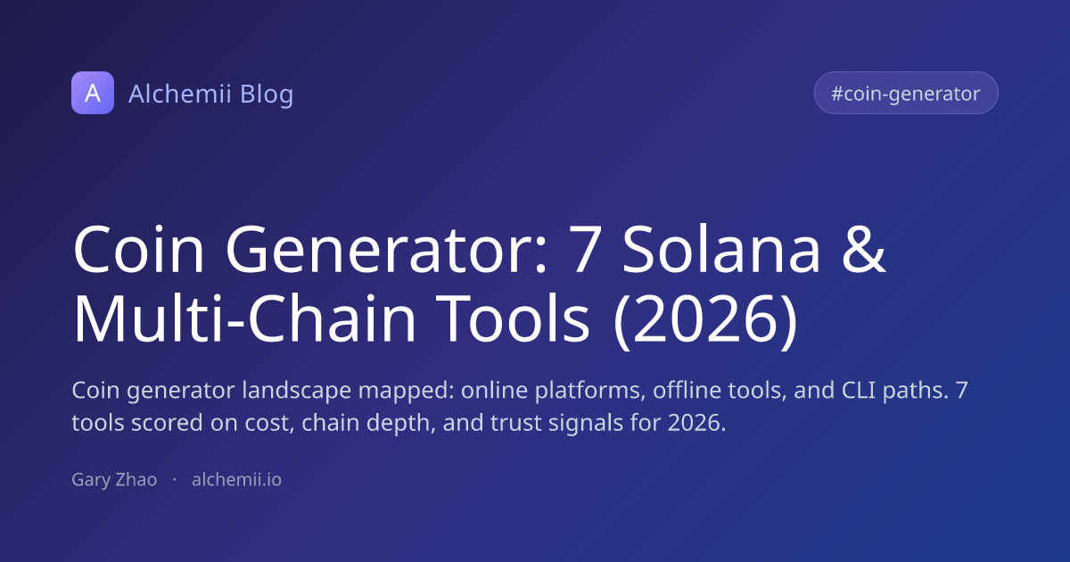 Coin Generator: 7 Solana & Multi-Chain Tools (2026)