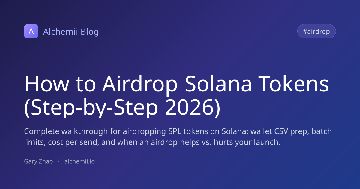 How to Airdrop Solana Tokens (Step-by-Step 2026)