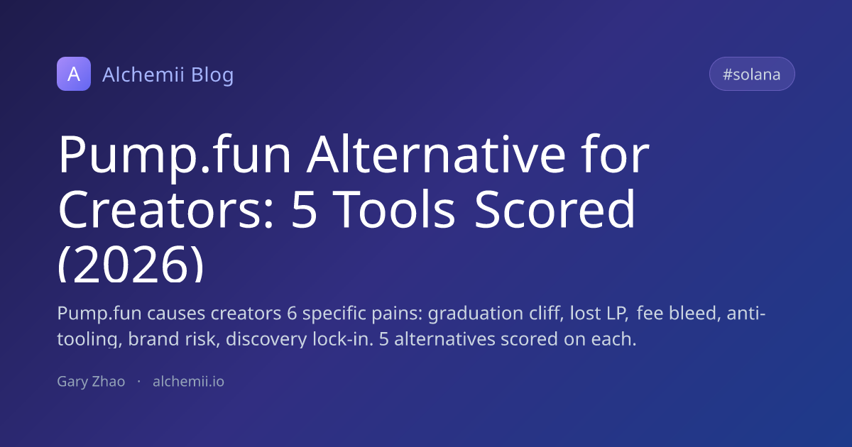 Pump.fun Alternative for Creators: 5 Tools Scored (2026)