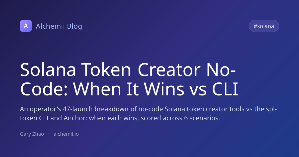 Solana Token Creator No-Code: When It Wins vs CLI